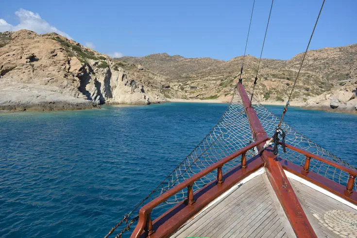 onboard a yacht, Ios Island