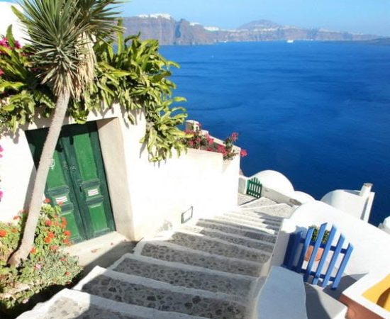 View of Santorini island