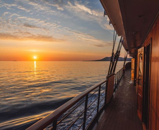 m/s Galileo. Sunset view.