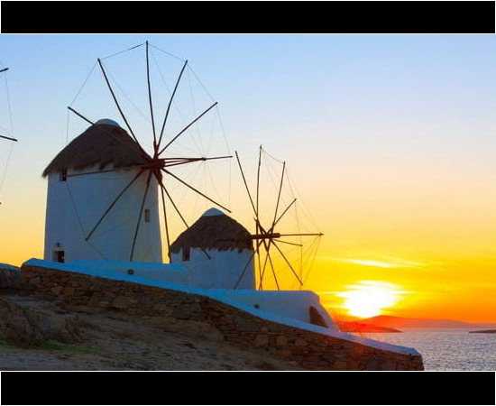Windmils in Mykonos Island