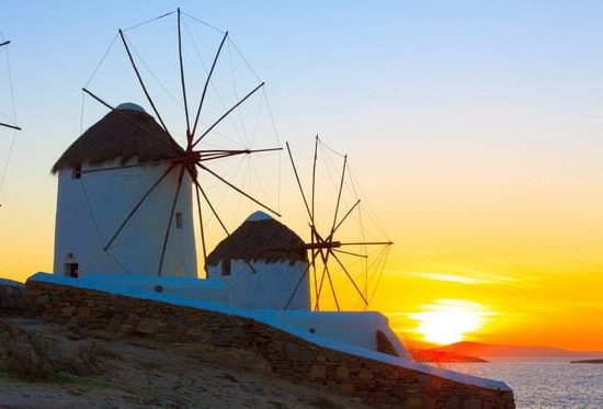 Windmils in Mykonos Island