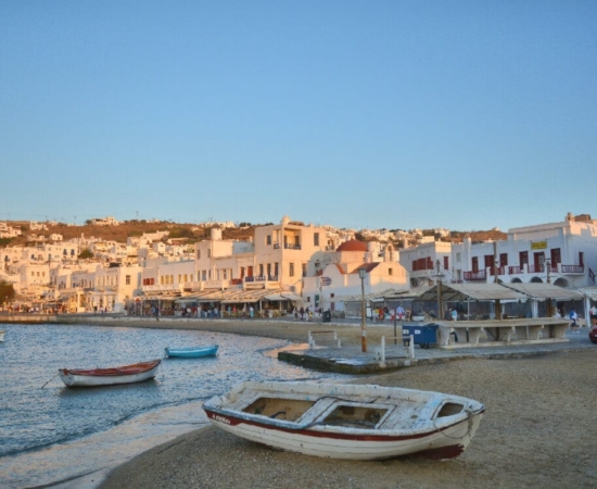 Mykonos down-town Mukonos Island, down-town old harbour