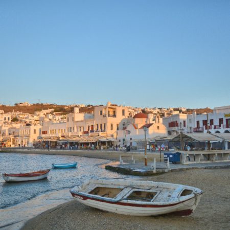 Mykonos down-town Mukonos Island, down-town old harbour