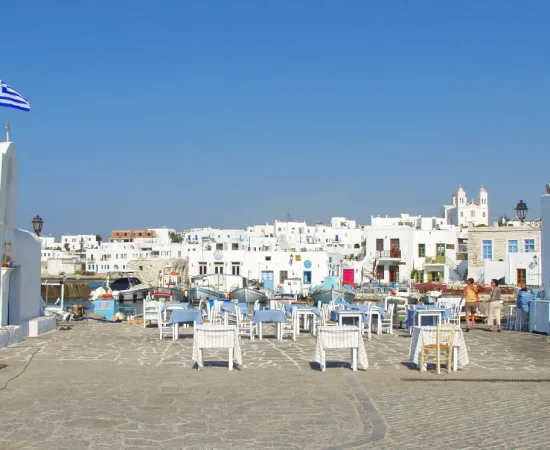 Naoussa port in Paros Island, Cyclades. Naoussa port in Paros Island, Cyclades.