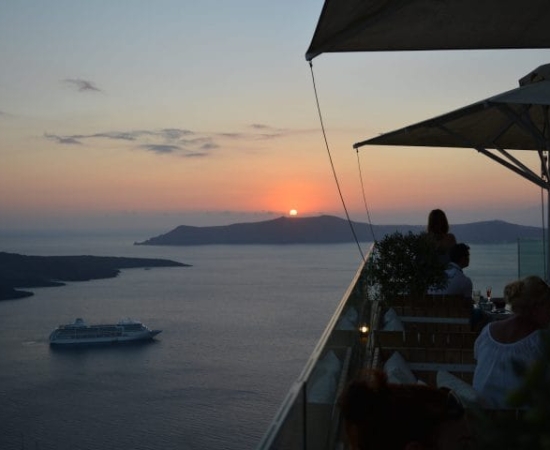 view of the Caldera in Santorini