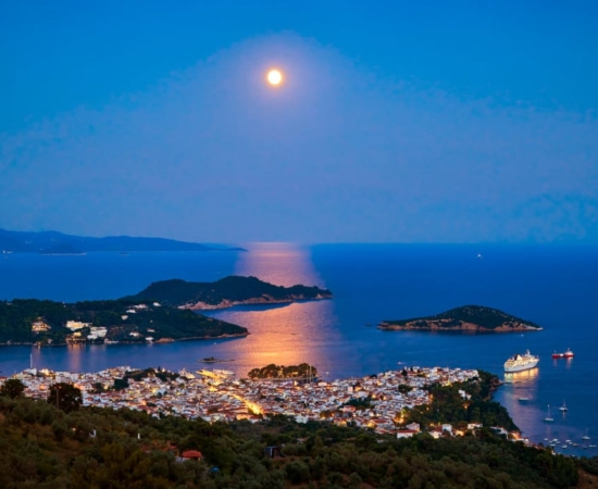 Skiathos Island by night
