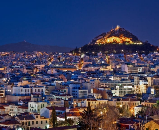 Athens, view of the Lycabettus hill Athens, view of the Lycabettus hill