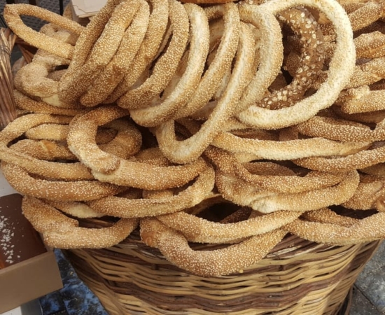 Buying Koulouria in Athens