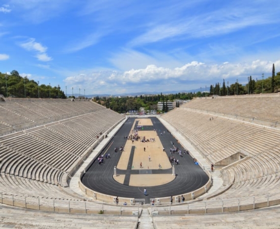 view of the Panathenaic Stadium in Athens
