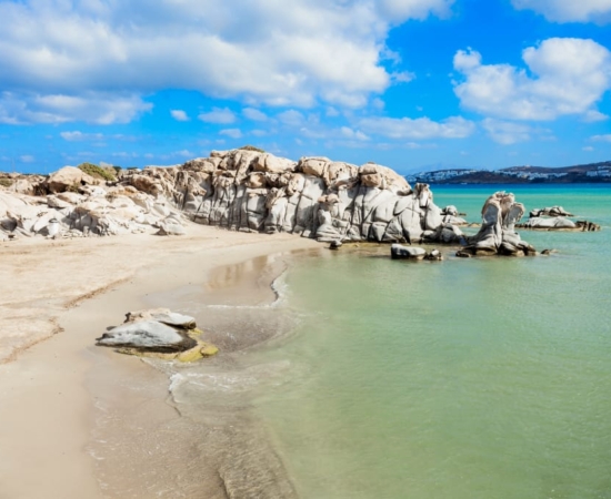 Sandy beach in Paros island