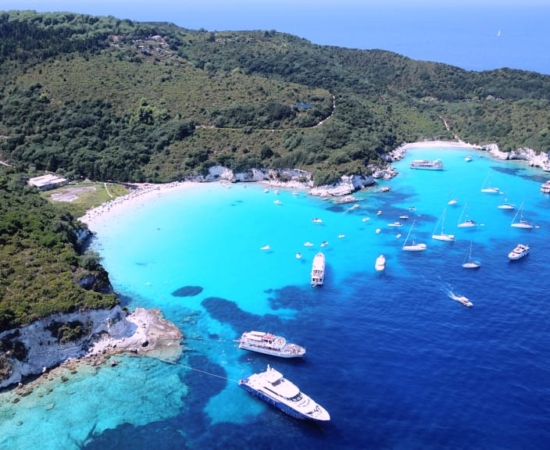 A cove in Paxoi Island, in the Ionian sea
