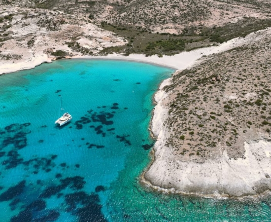 A cove in Poliegos Island, in the Aegean sea A cove in Poliegos Island, in the Aegean sea