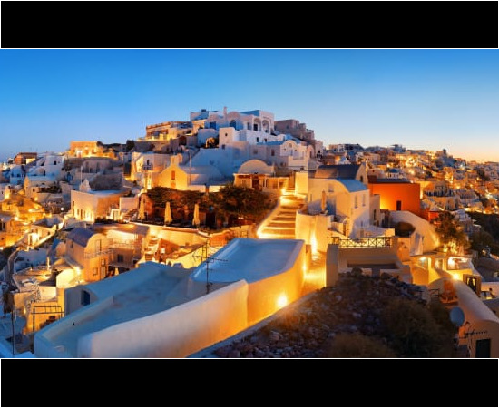 Santorini Island at night Santorini Island at night