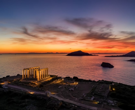 Cape Sounion at sunset Cape Sounion at sunset