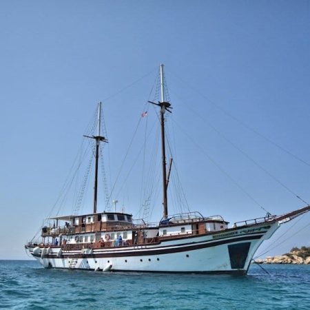 Traditional wooden Greek yacht