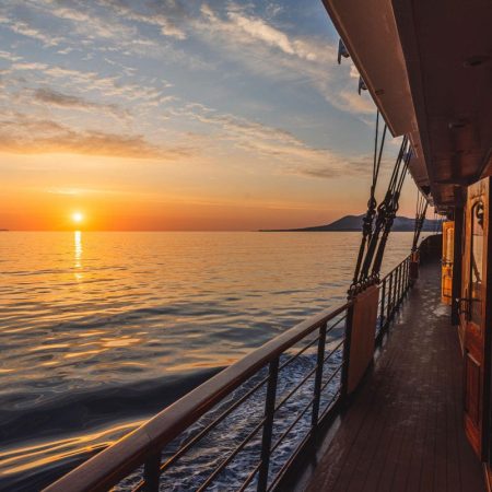 m/s Galileo. Sunset view.