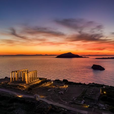 Cape Sounion at sunset