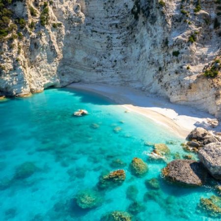 Ithaca turquoise waters