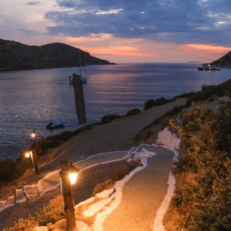 Kythnos, a bay at night