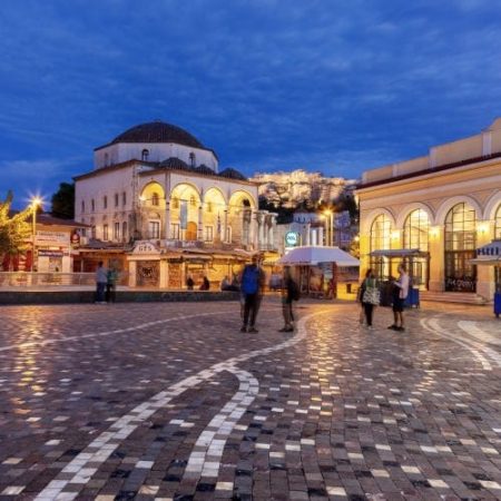 Monastiraki at night.